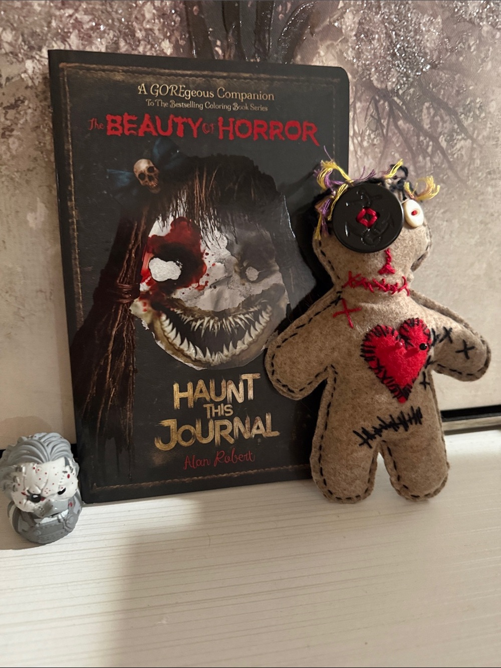 Halloween bundle. Haunt this journal, Chucky duck, and voodoo doll.